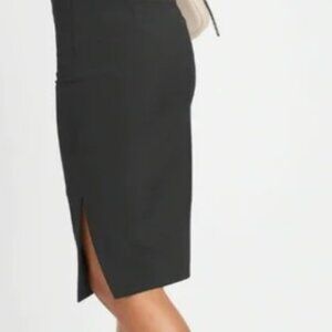 NWT Banana Republic Black Pencil Women's Midi Skirt Versatile Italian Wool 10
